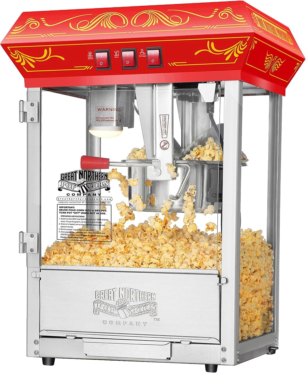 Machine de Popcorn  10oz Rouge
