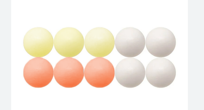 10 Balles multicolore de Babyfoot en plastique 35 mm