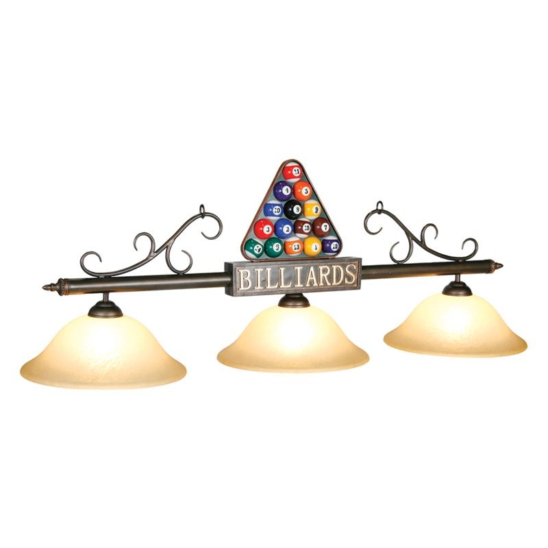 56" 3L Lampe vitrée boules de billard en triangle