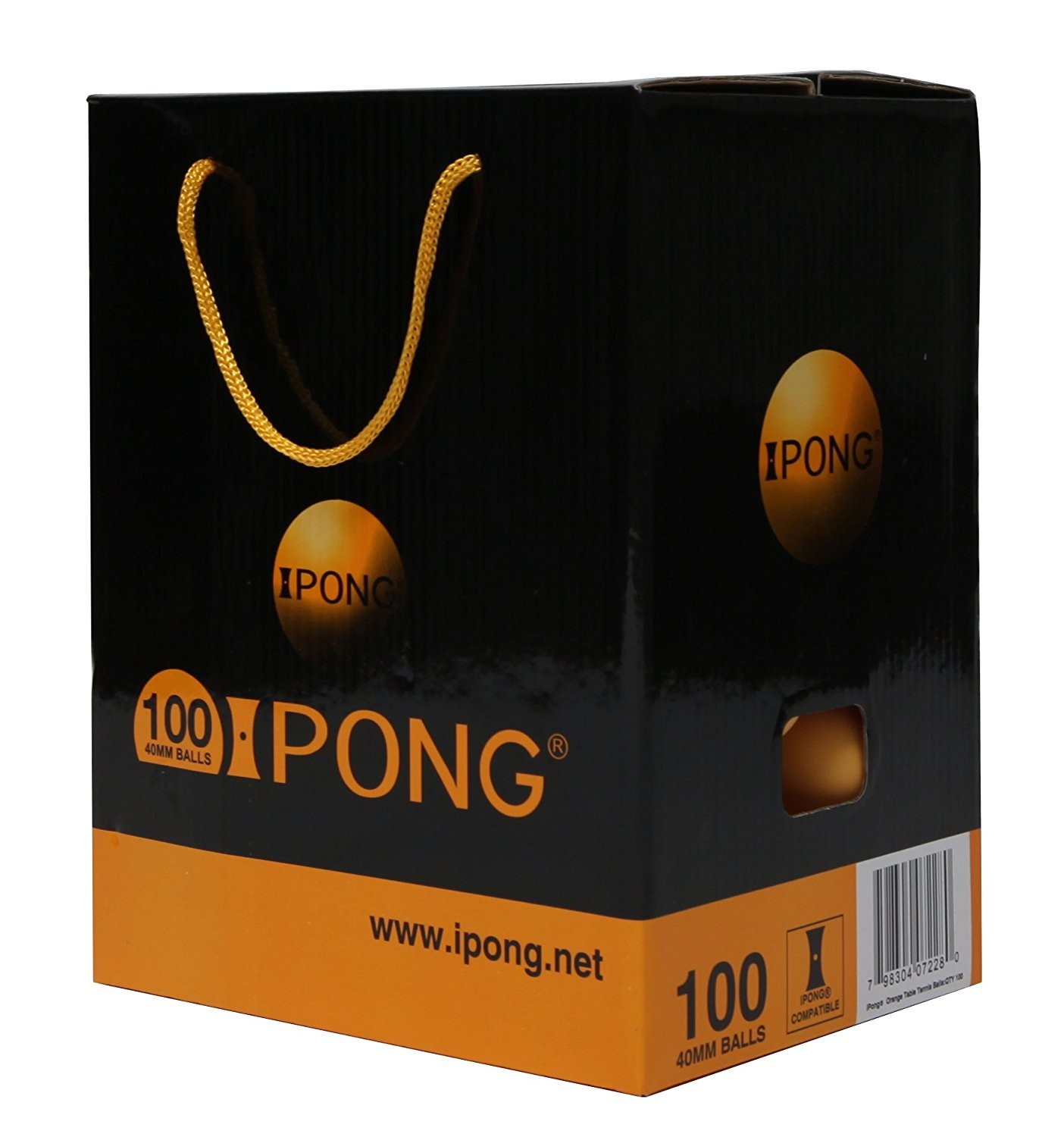 Boîte de balles ping-pong iPong (100 unités) - Orange