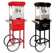 Machine de Popcorn 4oz avec chariot Noire ou Rouge