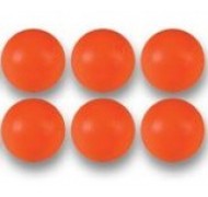 6 Balles oranges de Babyfoot en plastique 