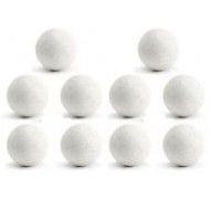 10 Balles blanches de Babyfoot en plastique 