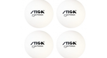 STIGA Lot de 4 Balles de tennis de table Extérieur