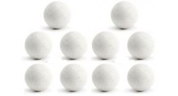 10 Balles blanches de Babyfoot en plastique 